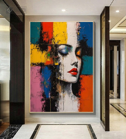 Modern Handcrafted Figure Painting Fine Wall Art For Home Decor MDP1092