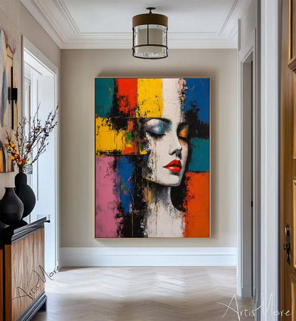 Modern Handcrafted Figure Painting Fine Wall Art For Home Decor MDP1092