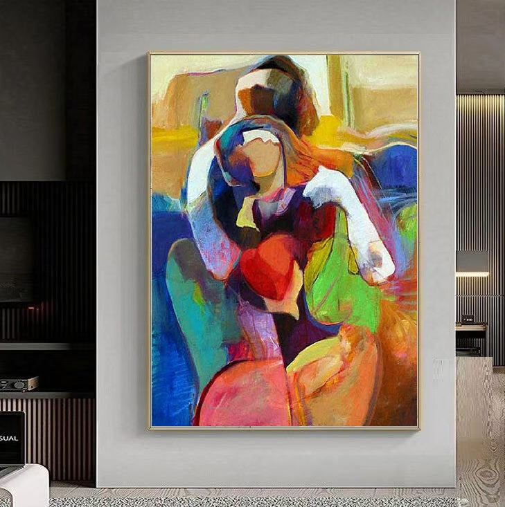 Modern Handcrafted Figure Painting Fine Wall Art For Home Decor MDP1095