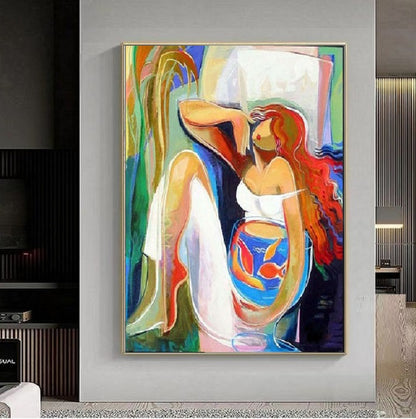 Modern Handcrafted Figure Painting Fine Wall Art For Home Decor MDP1096