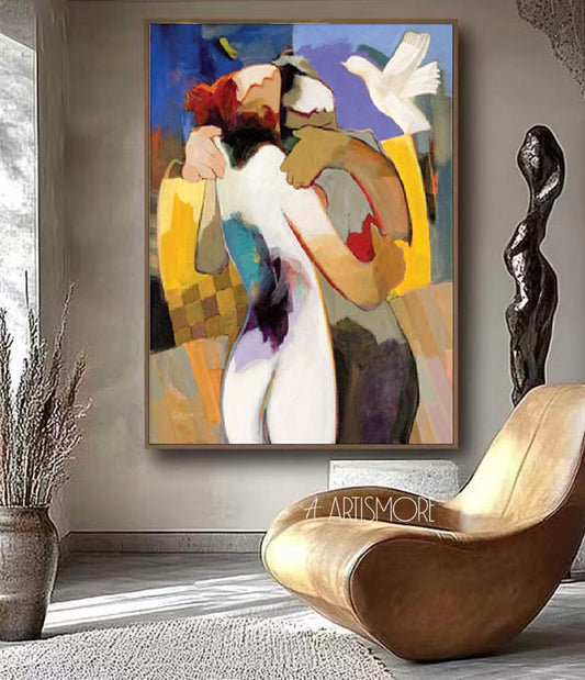 Modern Handcrafted Figure Painting Fine Wall Art For Home Decor MDP1097