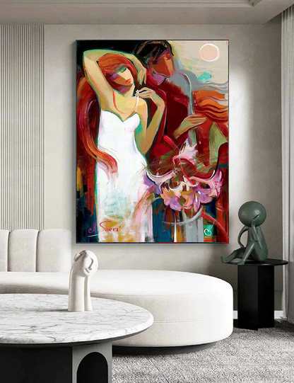 Modern Handcrafted Figure Painting Fine Wall Art For Home Decor MDP1101