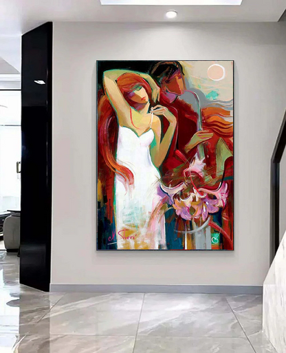 Modern Handcrafted Figure Painting Fine Wall Art For Home Decor MDP1101