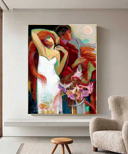 Modern Handcrafted Figure Painting Fine Wall Art For Home Decor MDP1101