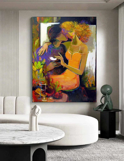 Modern Handcrafted Figure Painting Fine Wall Art For Home Decor MDP1102