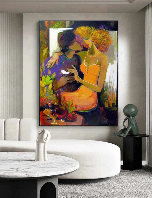 Modern Handcrafted Figure Painting Fine Wall Art For Home Decor MDP1102