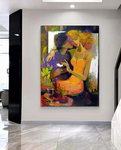 Modern Handcrafted Figure Painting Fine Wall Art For Home Decor MDP1102