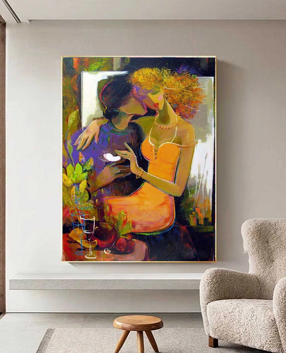 Modern Handcrafted Figure Painting Fine Wall Art For Home Decor MDP1102