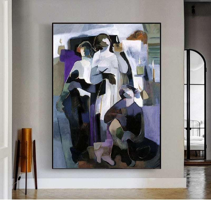 Modern Handcrafted Figure Painting Fine Wall Art For Home Decor MDP1103