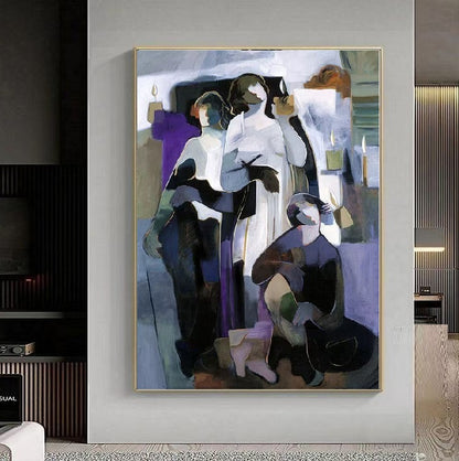 Modern Handcrafted Figure Painting Fine Wall Art For Home Decor MDP1103