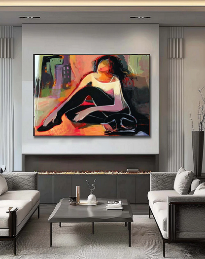Modern Handcrafted Figure Painting Fine Wall Art For Home Decor MDP1104