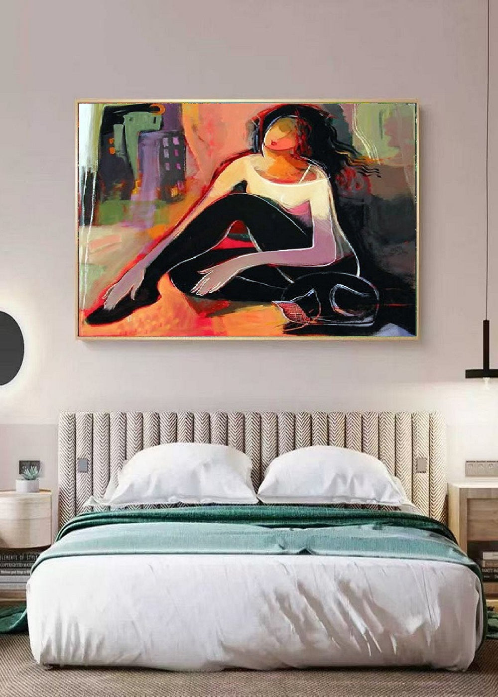 Modern Handcrafted Figure Painting Fine Wall Art For Home Decor MDP1104