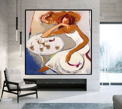 Modern Handcrafted Figure Painting Fine Wall Art For Home Decor MDP1105