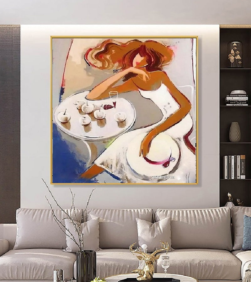 Modern Handcrafted Figure Painting Fine Wall Art For Home Decor MDP1105