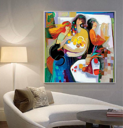 Modern Handcrafted Figure Painting Fine Wall Art For Home Decor MDP1106