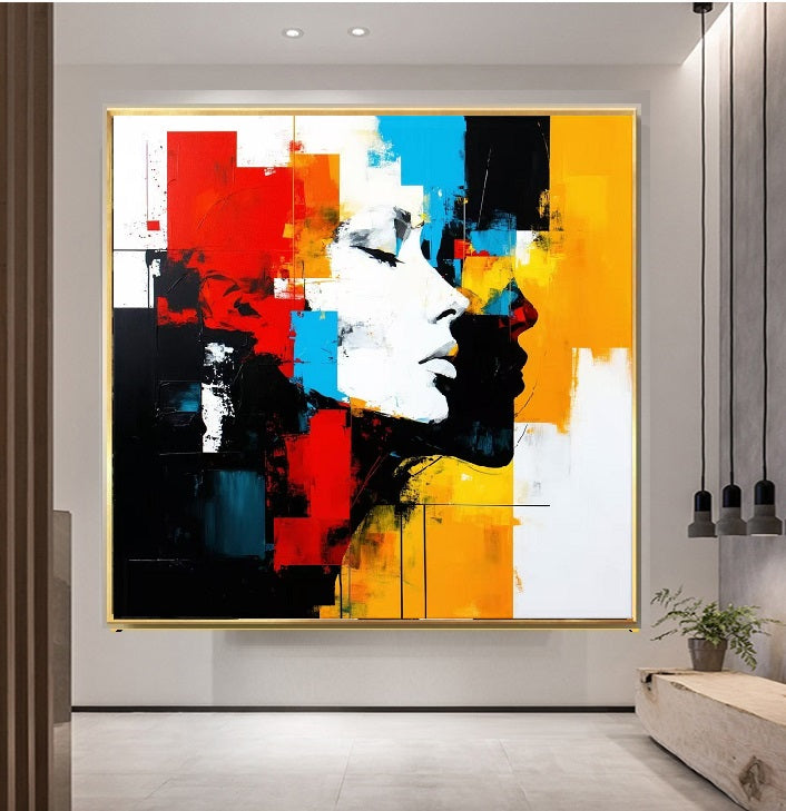 Modern Handcrafted Figure Painting Fine Wall Art For Home Decor MDP1108