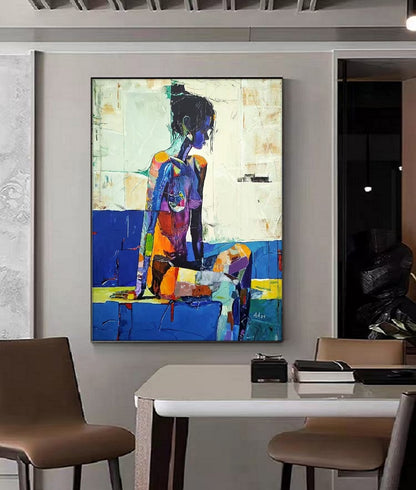 Modern Handcrafted Figure Painting Fine Wall Art For Home Decor MDP1110A