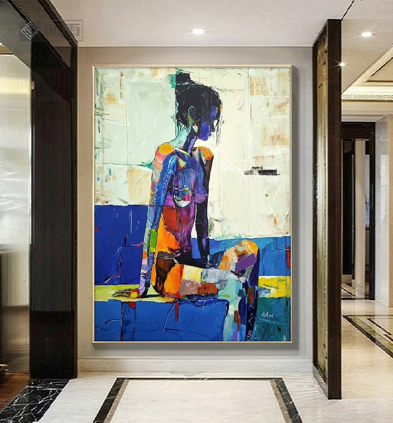 Modern Handcrafted Figure Painting Fine Wall Art For Home Decor MDP1110A