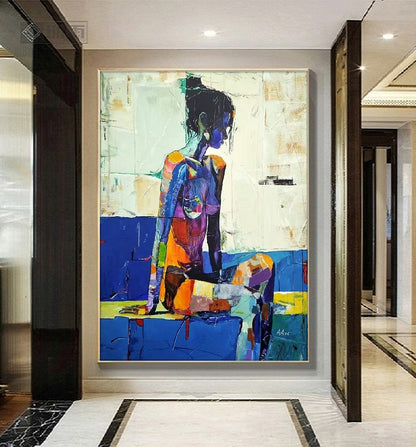Modern Handcrafted Figure Painting Fine Wall Art For Home Decor MDP1110A