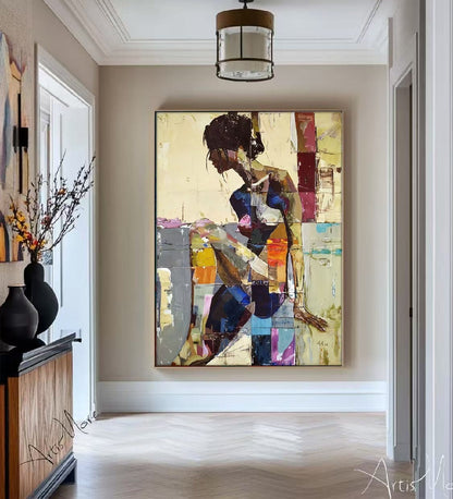 Modern Handcrafted Figure Painting Fine Wall Art For Home Decor MDP1110C