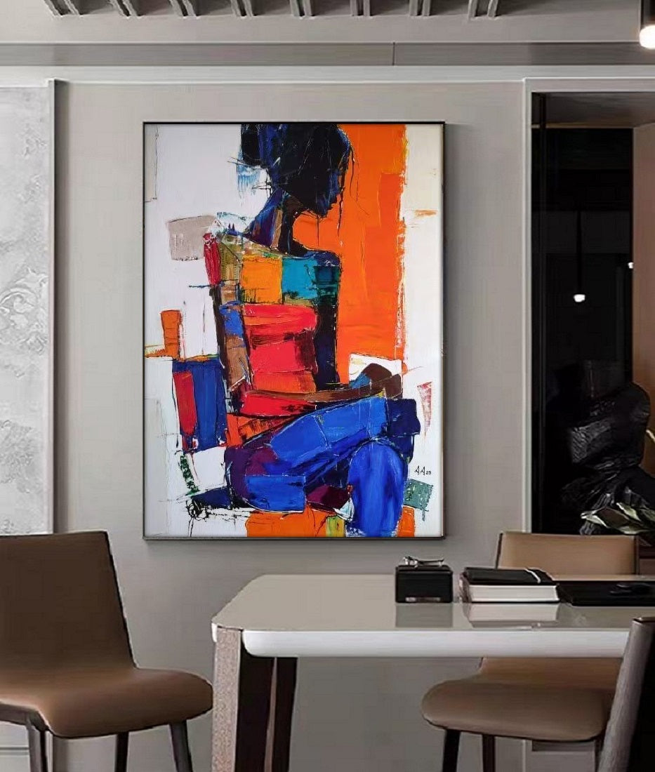 Modern Handcrafted Figure Painting Fine Wall Art For Home Decor MDP1110D