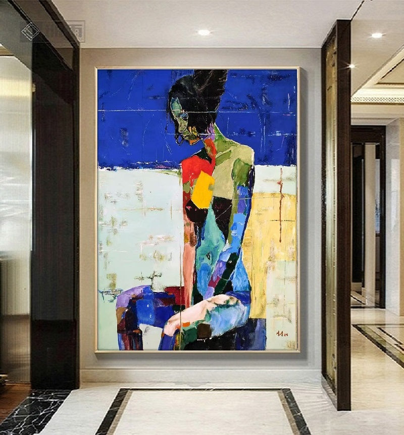 Modern Handcrafted Figure Painting Fine Wall Art For Home Decor MDP1110E