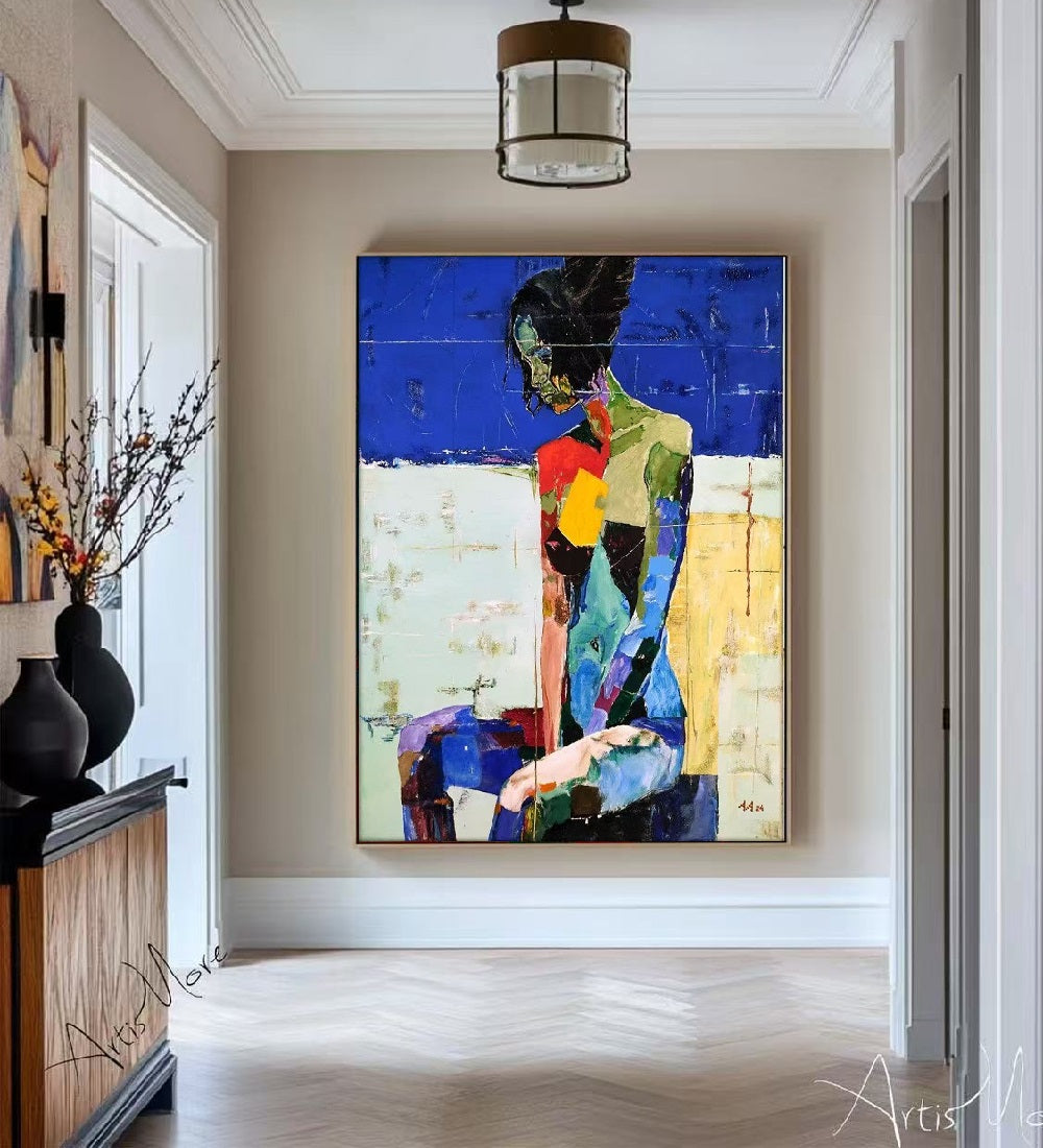 Modern Handcrafted Figure Painting Fine Wall Art For Home Decor MDP1110E