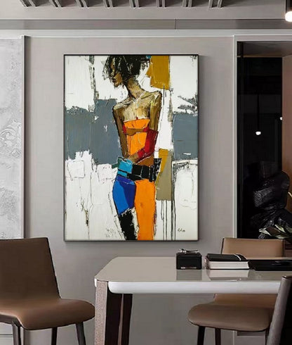 Modern Handcrafted Figure Painting Fine Wall Art For Home Decor MDP1110F