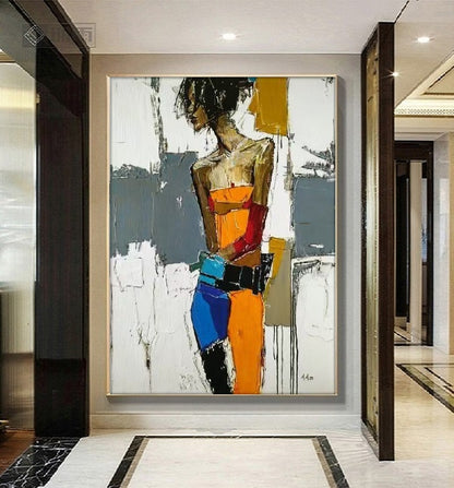 Modern Handcrafted Figure Painting Fine Wall Art For Home Decor MDP1110F