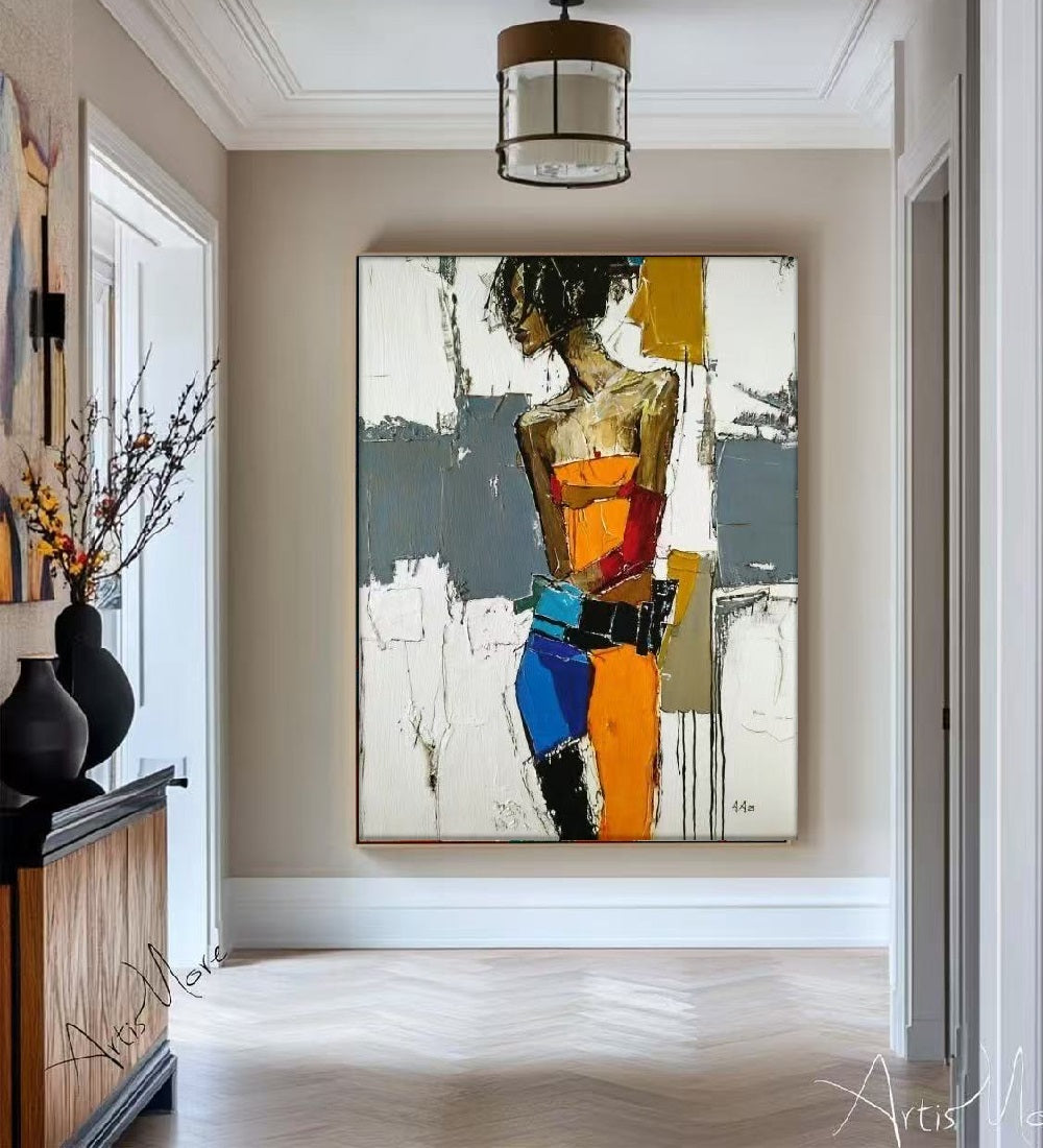 Modern Handcrafted Figure Painting Fine Wall Art For Home Decor MDP1110F