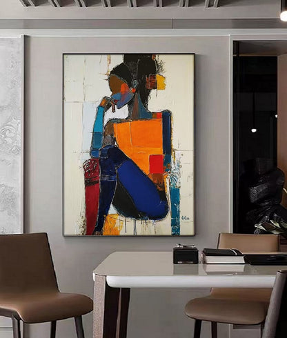 Modern Handcrafted Figure Painting Fine Wall Art For Home Decor MDP1110G