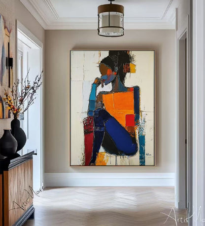 Modern Handcrafted Figure Painting Fine Wall Art For Home Decor MDP1110G