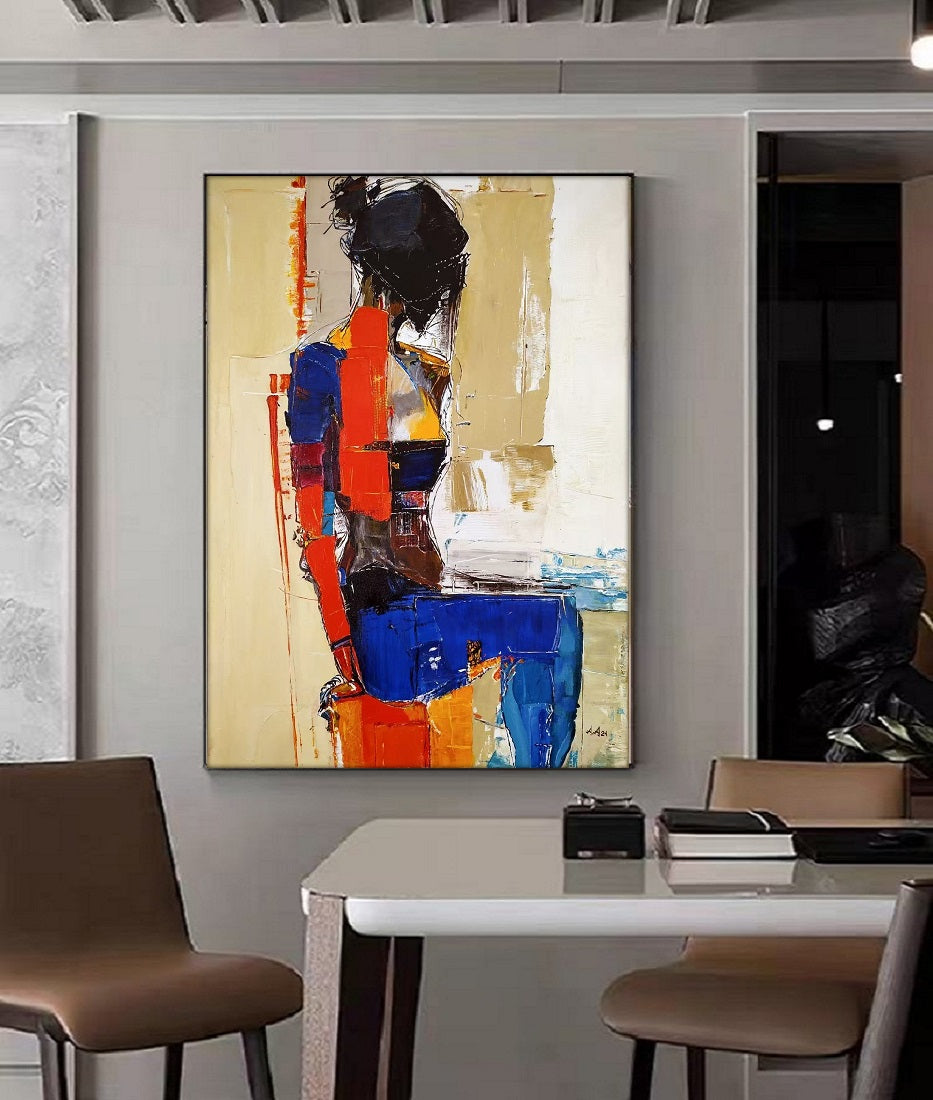 Modern Handcrafted Figure Painting Fine Wall Art For Home Decor MDP1110H