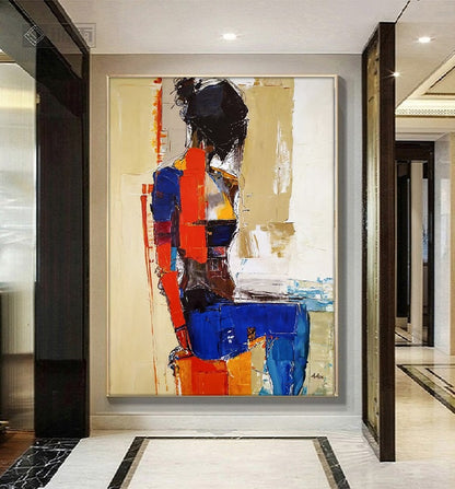 Modern Handcrafted Figure Painting Fine Wall Art For Home Decor MDP1110H