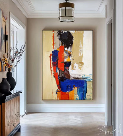 Modern Handcrafted Figure Painting Fine Wall Art For Home Decor MDP1110H