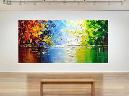 Handcrafted Modern Scenery Painting Fine Wall Art For Homedecor MDS1008