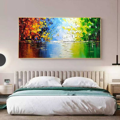 Handcrafted Modern Scenery Painting Fine Wall Art For Homedecor MDS1008