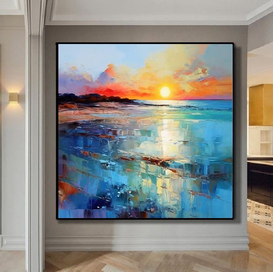 Handcrafted Modern Scenery Painting Wall Art For Homedecor MDS1009