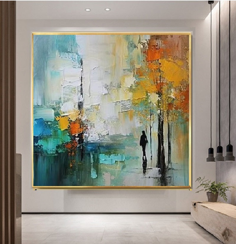 Handcrafted Modern Scenery Painting Wall Art For Homedecor MDS1010
