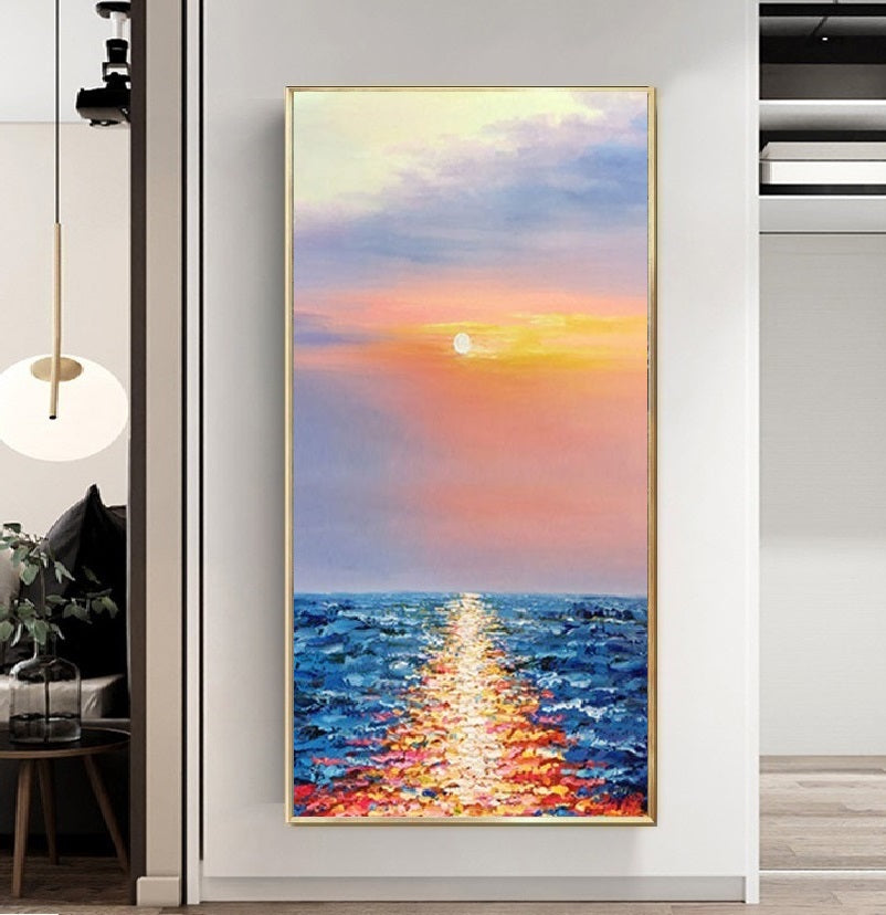 Handcrafted Modern Scenery Painting Fine Wall Art For Homedecor MDS1011