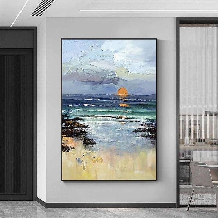 Handcrafted Modern Scenery Painting Wall Art For Homedecor MDS1018