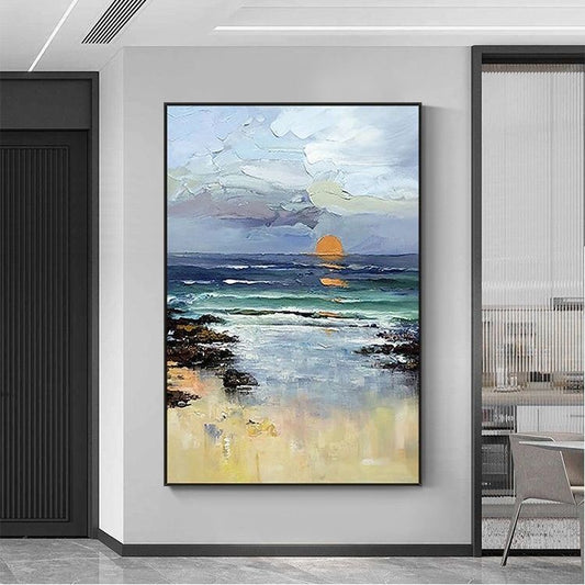 Handcrafted Modern Scenery Painting Wall Art For Homedecor MDS1018