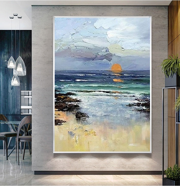 Handcrafted Modern Scenery Painting Wall Art For Homedecor MDS1018