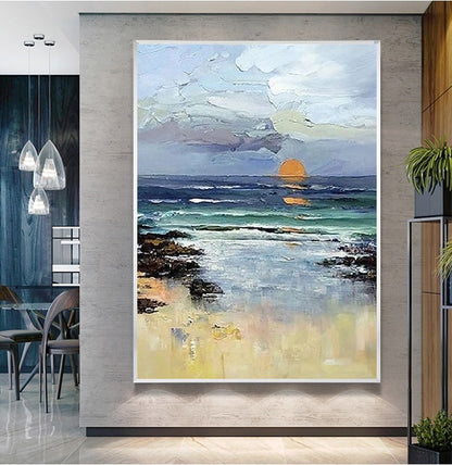 Handcrafted Modern Scenery Painting Wall Art For Homedecor MDS1018
