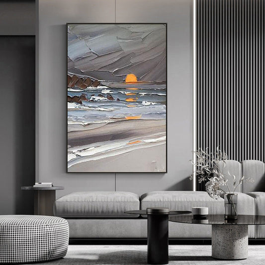 Handcrafted Modern Scenery Painting Wall Art For Homedecor MDS1020