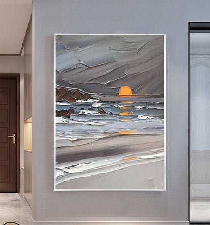 Handcrafted Modern Scenery Painting Wall Art For Homedecor MDS1020