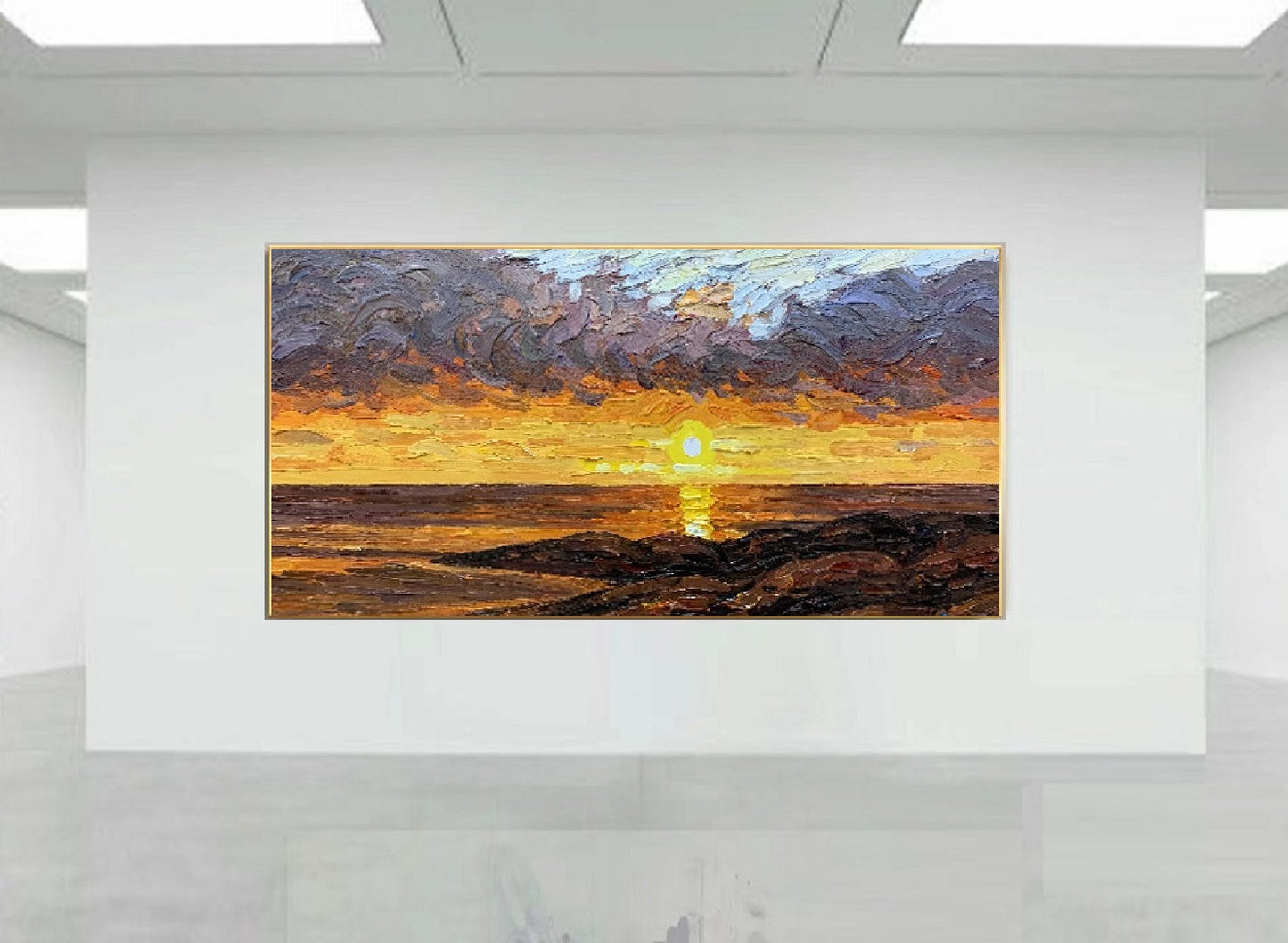 Handcrafted Modern Scenery Painting Fine Wall Art For Homedecor MDS1033