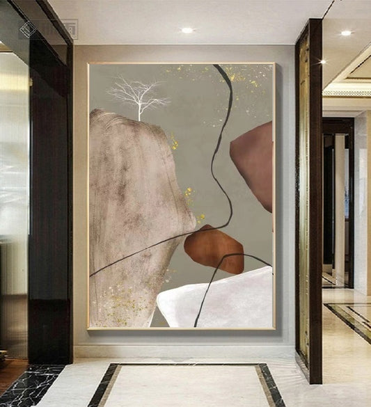 Handcrafted Modern Scenery Painting Wall Art For Homedecor MDS1044B