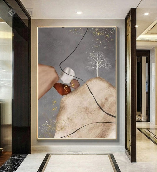 Handcrafted Modern Scenery Painting Wall Art For Homedecor MDS1044E