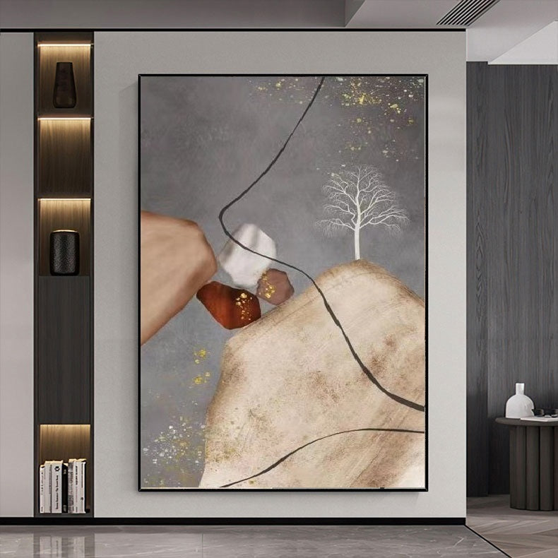 Handcrafted Modern Scenery Painting Wall Art For Homedecor MDS1044E